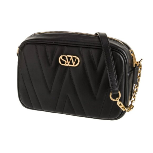 Used Stuart Weitzman The Reana Quilted Leather Crossbody With Dust Bag - Picture 3 of 13